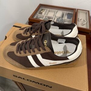 Gola W Brown and White Sneakers